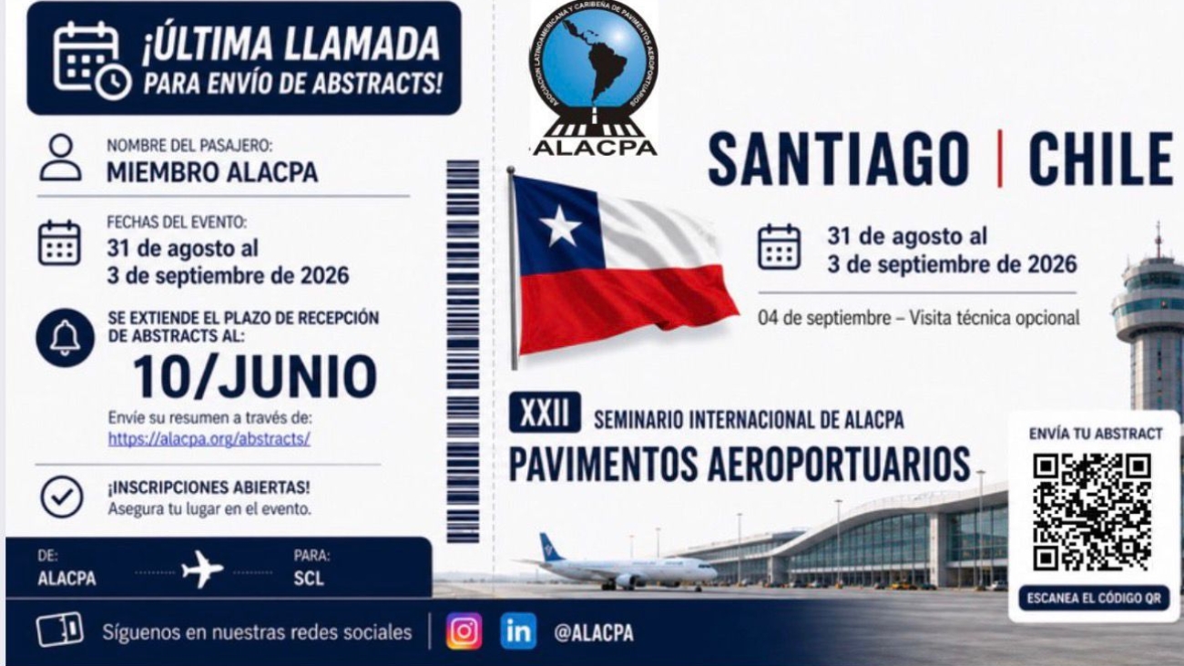 Ultima llamada para envio de abstracts ALACPA 2026 Santiago Chile